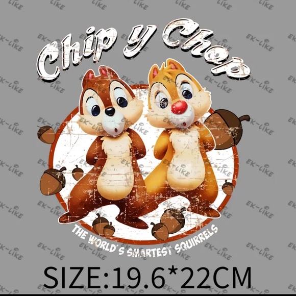 Chip & Dale Iron On Transfer - Picture 1 of 1
